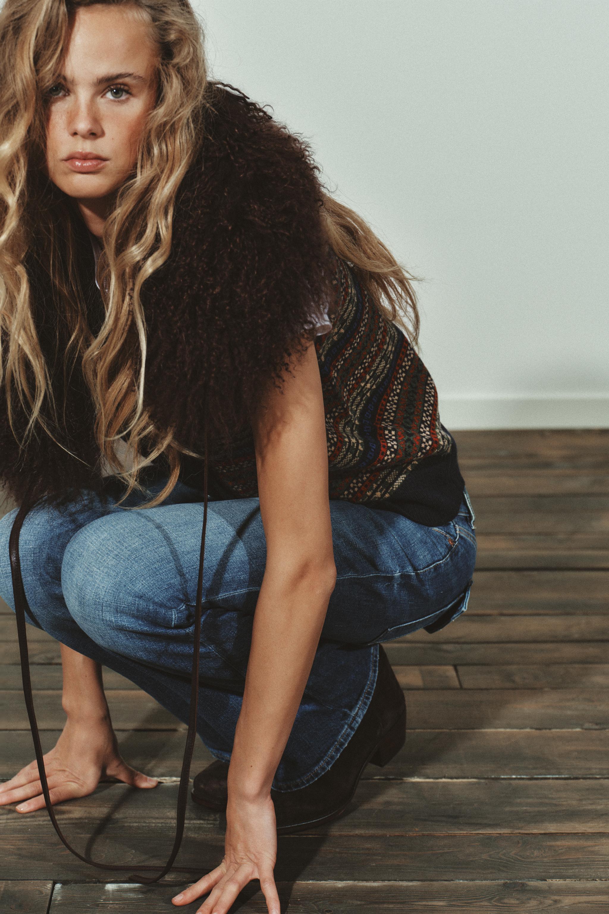 JACQUARD KNIT WOOL VEST